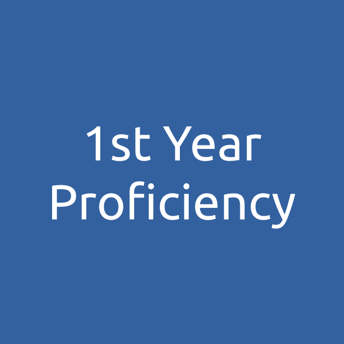 1st Year Proficiency